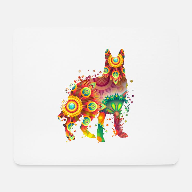 German Sheperd Deutscher Schäferhund Hundedesign - Mousepad (Querformat) - Weiß