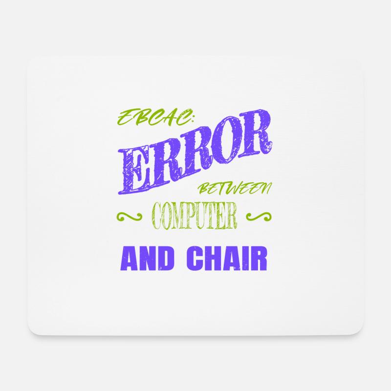 geek funny hacker equestrian computer science - Mousepad (Querformat) - Weiß