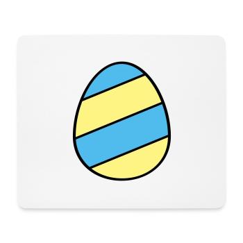 Osterei gestreift - Mousepad (Querformat) - Weiß - Vorne