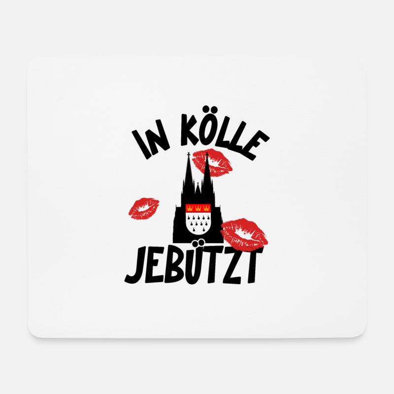 Karneval Kostüm Kölle Alaaf Herz Köln jebützt - Mousepad (Querformat) - Weiß