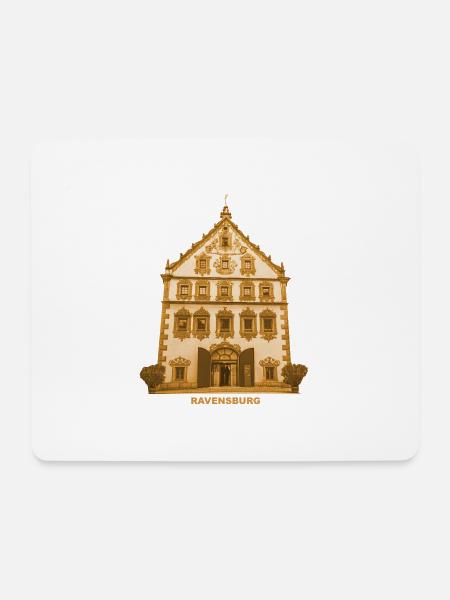 Ravensburg Lederhaus Schwaben Bodensee Baden-Württ - Mousepad (Querformat) - Weiß