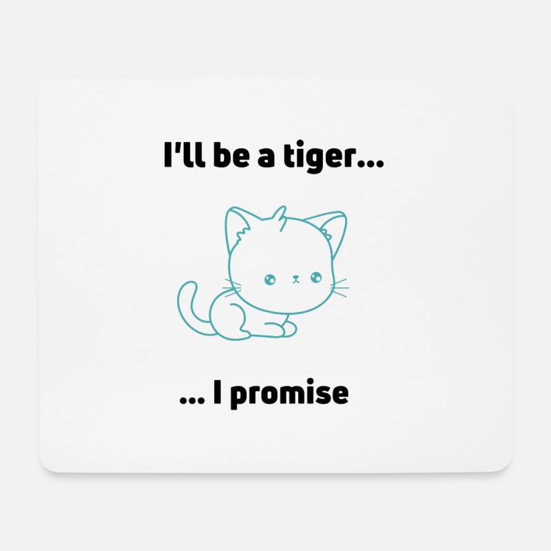 Sei ein Tiger - Mousepad (Querformat) - Weiß