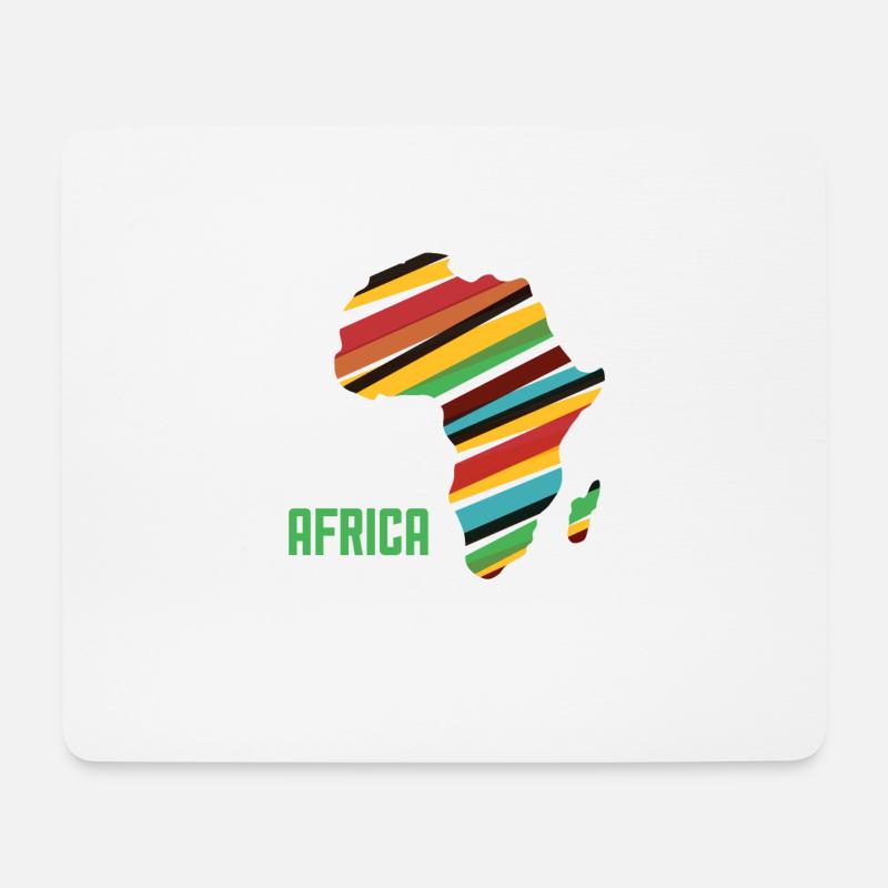 Colorful Africa - Mousepad (Querformat) - Weiß