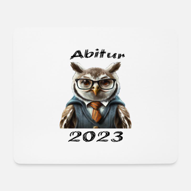 Abitur 2023 Eule - Mousepad (Querformat) - Weiß