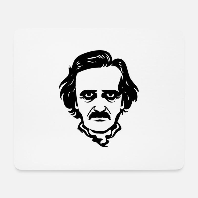 Edgar Allan Poe - Mousepad (Querformat) - Weiß