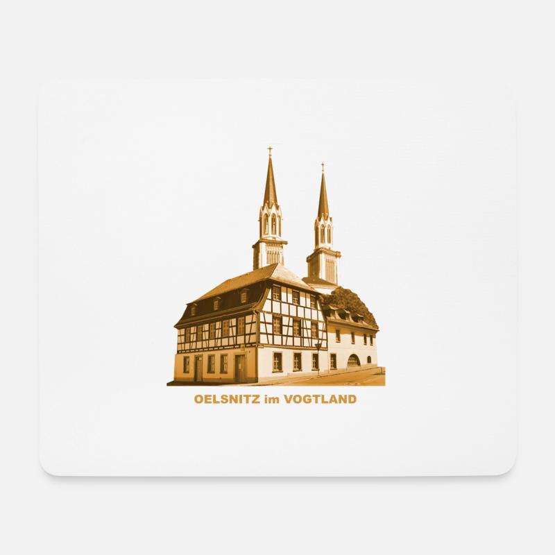 Oelsnitz Vogtland Teppichstadt Sachsen - Mousepad (Querformat) - Weiß