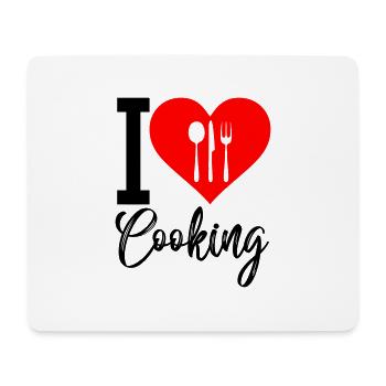 i love cooking - Mousepad (Querformat) - Weiß - Vorne