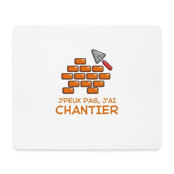 Construction chantier - Tapis de souris (format paysage) - blanc - Devant