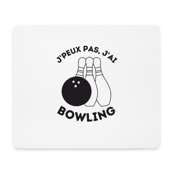 Bowling - Tapis de souris (format paysage) - blanc - Devant