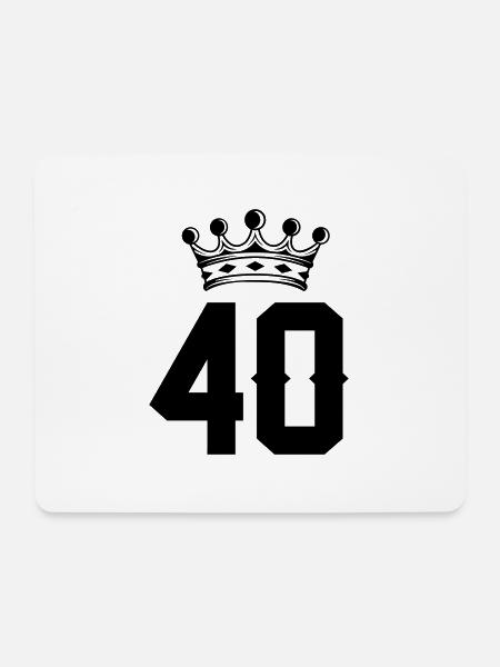 40 krone - Mousepad (Querformat) - Weiß