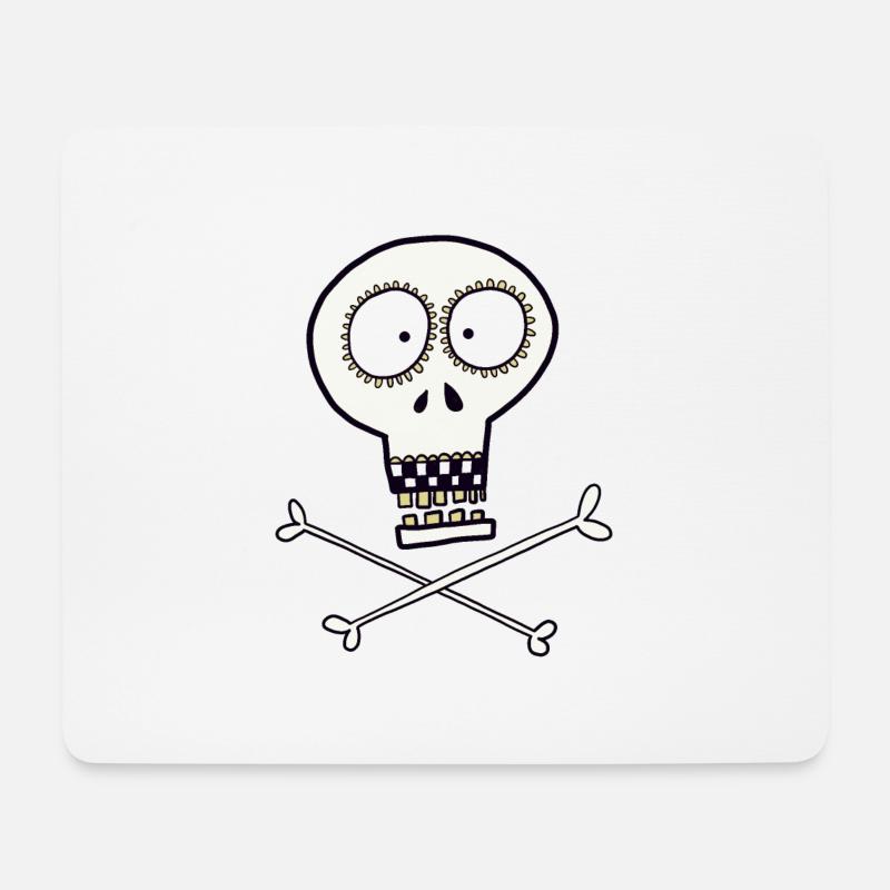 Calavera - mexikanischer Totenkopf - Mousepad (Querformat) - Weiß