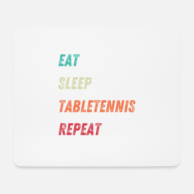 Witzige Tischtennissprüche - Mousepad (Querformat) - Weiß