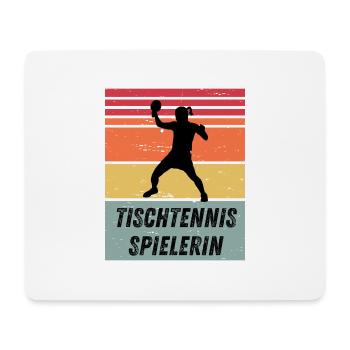 Tischtennisspielerin - Mousepad (Querformat) - Weiß - Vorne