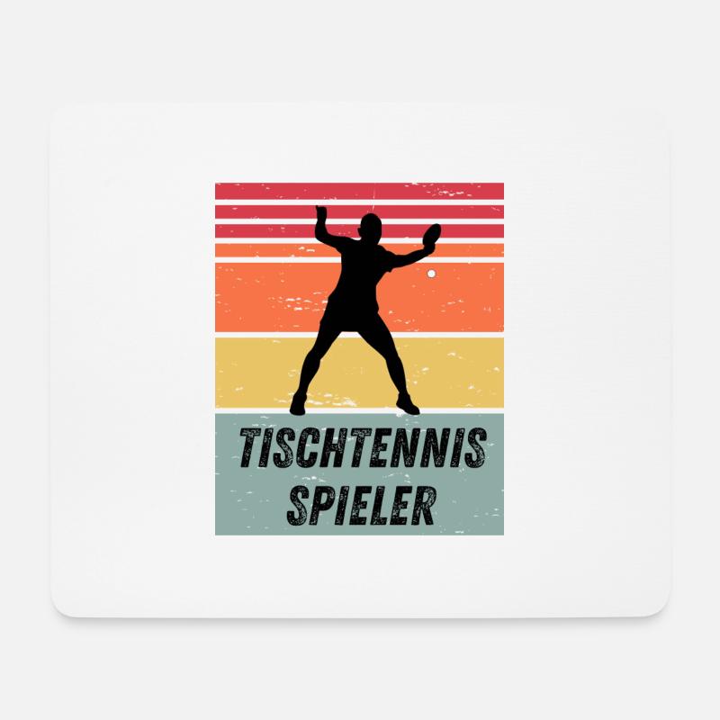 Tischtennisspieler - Mousepad (Querformat) - Weiß
