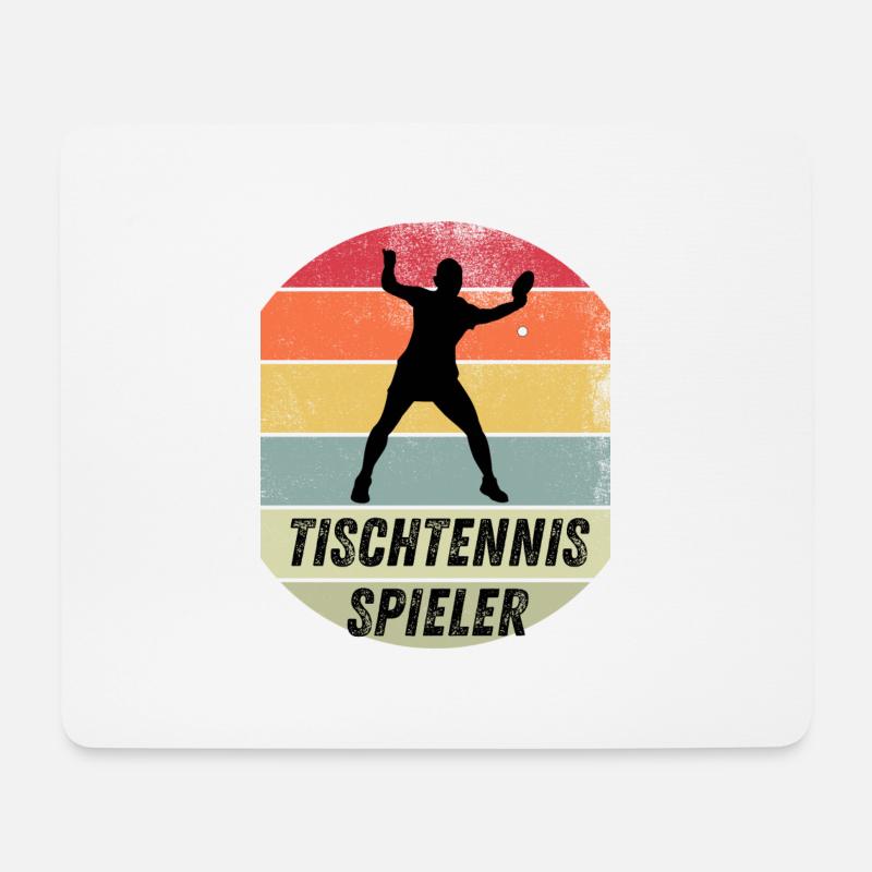 Tischtennisspieler - Mousepad (Querformat) - Weiß