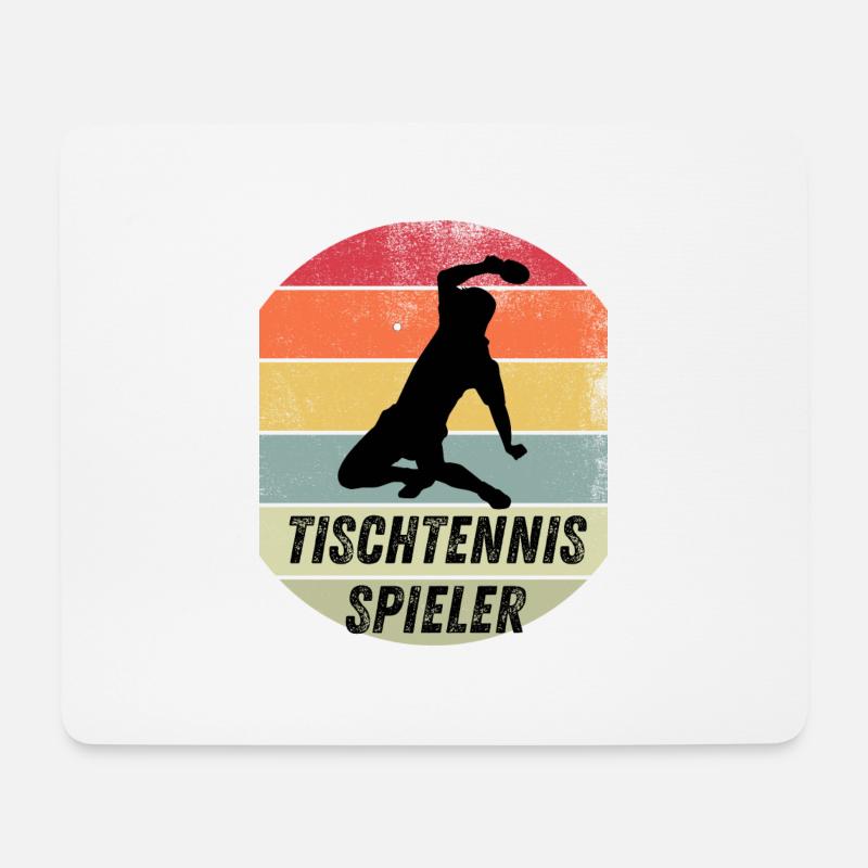 Tischtennisspieler - Mousepad (Querformat) - Weiß