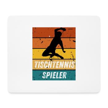 Tischtennisspieler - Mousepad (Querformat) - Weiß - Vorne