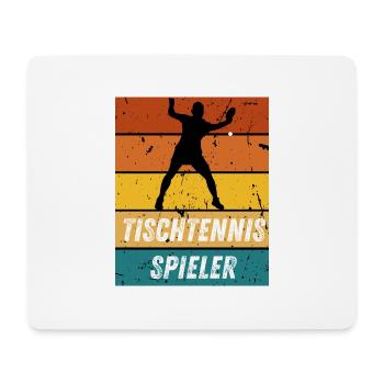 Tischtennisspieler - Mousepad (Querformat) - Weiß - Vorne