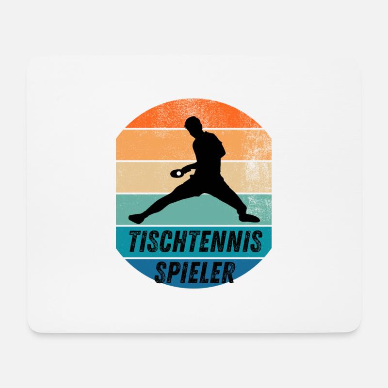 Tischtennisspieler - Mousepad (Querformat) - Weiß