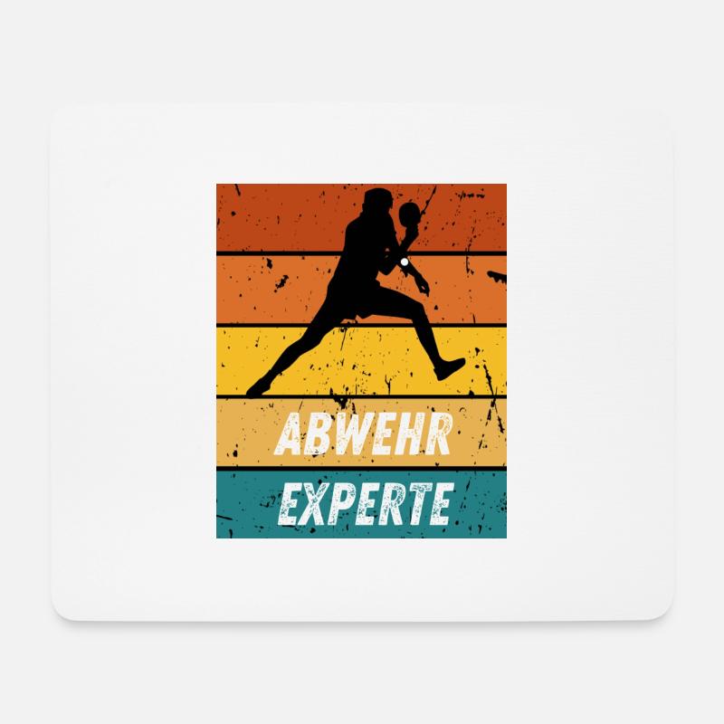 Abwehrexperte - Mousepad (Querformat) - Weiß