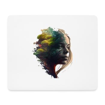 Rainbowtree-Nature-Girl - Mouse Pad (horizontal) - white - Front