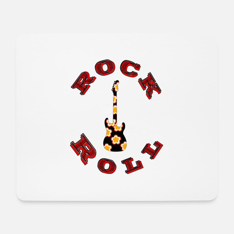 Rock n Roll - Mousepad (Querformat) - Weiß