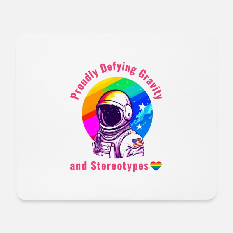 Gay Pride – Stolz trotzt der Schwerkraft und dem Stereotyp - Mousepad (Querformat) - Weiß