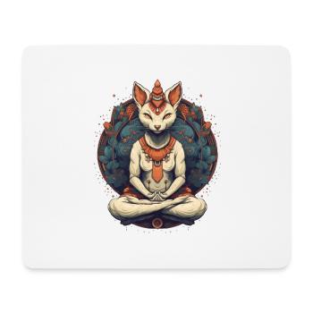 Yoga Cat - Mouse Pad (horizontal) - white - Front