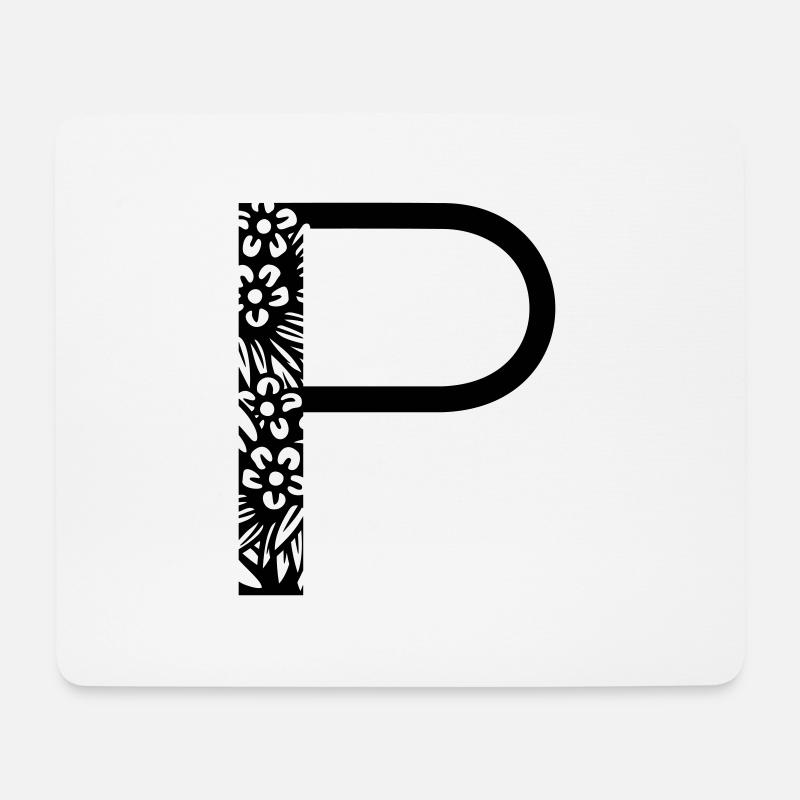 Buchstabe P - Mousepad (Querformat) - Weiß