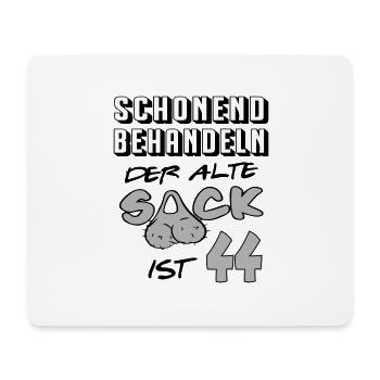Geburtstag 44 Schonend behandeln Alter Sack ist - Mousepad (Querformat) - Weiß - Vorne