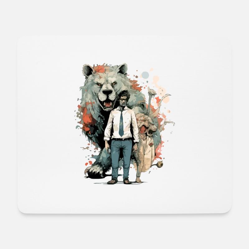 Die Seele des Tieres - Mousepad (Querformat) - Weiß