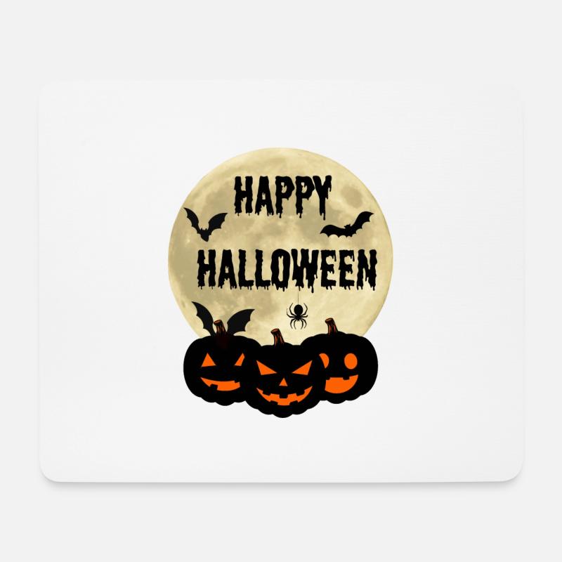 Fröhliches Halloween - Mousepad (Querformat) - Weiß