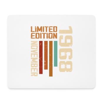 1968 November Geburtstagsgeschenk. November 1968 - Mousepad (Querformat) - Weiß - Vorne