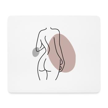 Abstraktes Design Rücken - Mousepad (Querformat) - Weiß - Vorne