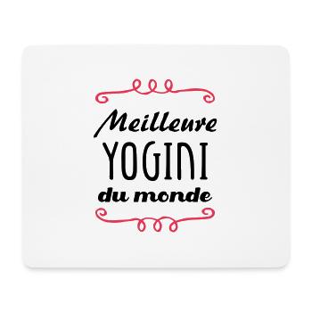 Meilleure Yogini du monde / Yoga - Tapis de souris (format paysage) - blanc - Devant