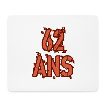 62 ANS - Tapis de souris (format paysage) - blanc - Devant