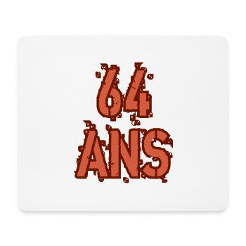 64 ANS - Tapis de souris (format paysage) - blanc - Devant