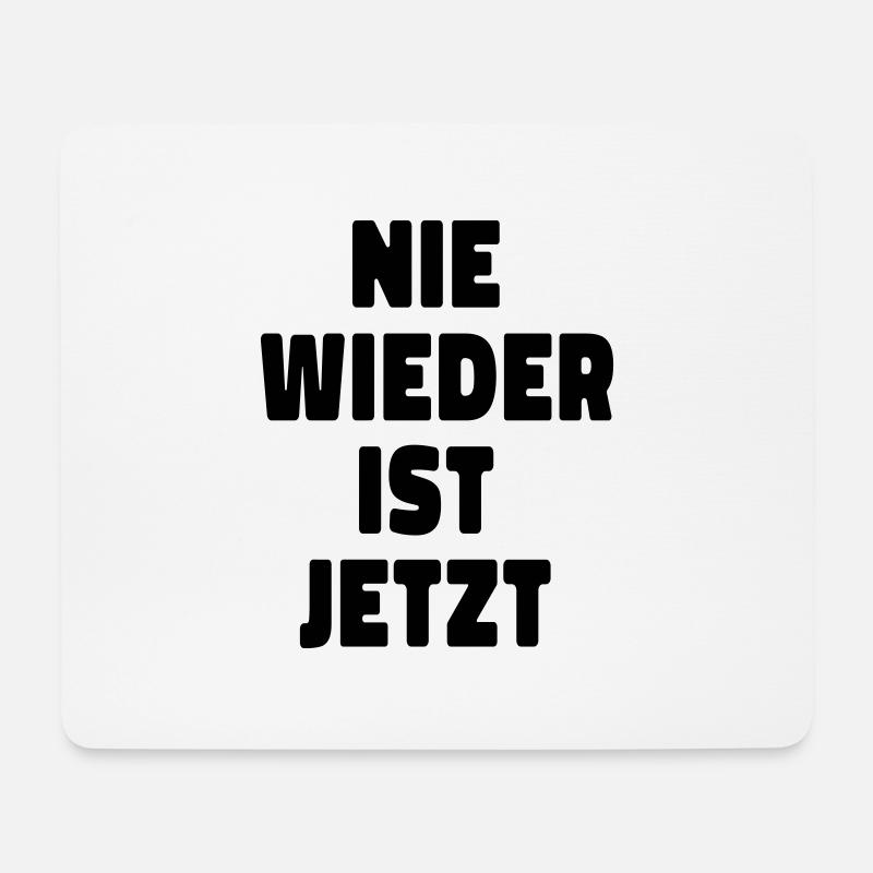 Nie wieder ist jetzt Statement Solidarität Demo - Mousepad (Querformat) - Weiß