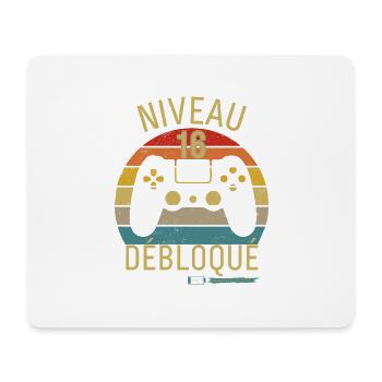 Niveau 16 Débloqué - Tapis de souris (format paysage) - blanc - Devant