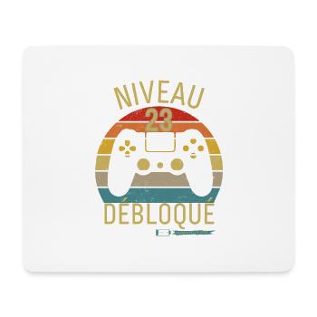 Niveau 23 Débloqué - Tapis de souris (format paysage) - blanc - Devant
