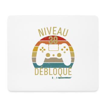 Niveau 39 Débloqué - Tapis de souris (format paysage) - blanc - Devant
