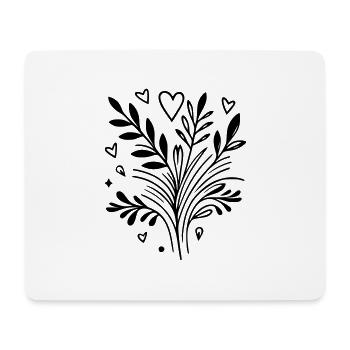 Heart Tree Branch - Mouse Pad (horizontal) - white - Front