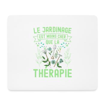 Le jardinage est Moins cher que la thérapie - Tapis de souris (format paysage) - blanc - Devant