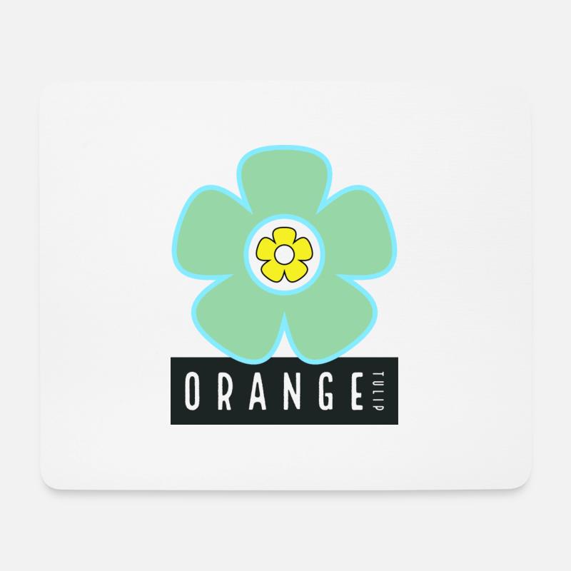 Orange Tulip - Mousepad (Querformat) - Weiß