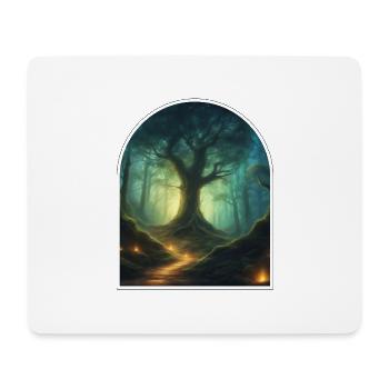 Mystischer Baum 1 - Mousepad (Querformat) - Weiß - Vorne
