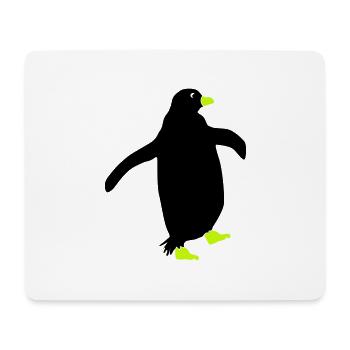 Silhouette de pingouin - Tapis de souris (format paysage) - blanc - Devant