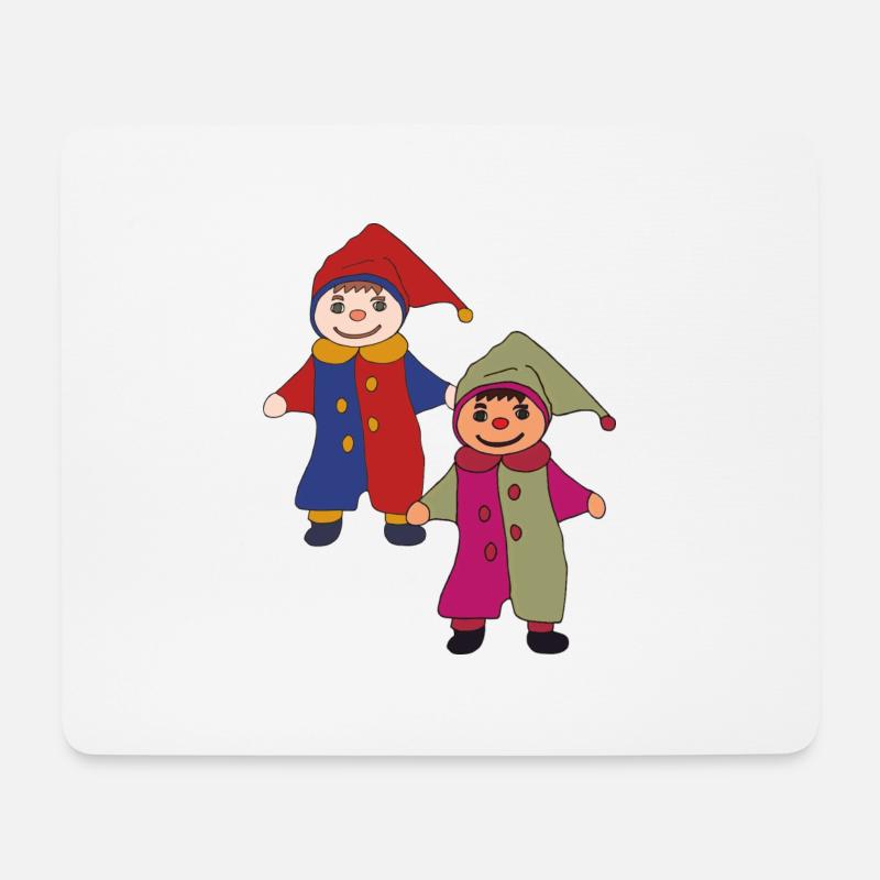 kasper 2fach - Mousepad (Querformat) - Weiß