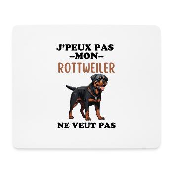 Rottweiler - Tapis de souris (format paysage) - blanc - Devant