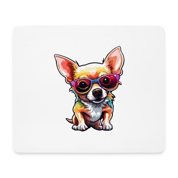 Chihuahua / kleiner Hund / Tier / winzig / Rasse - Mousepad (Querformat) - Weiß - Vorne