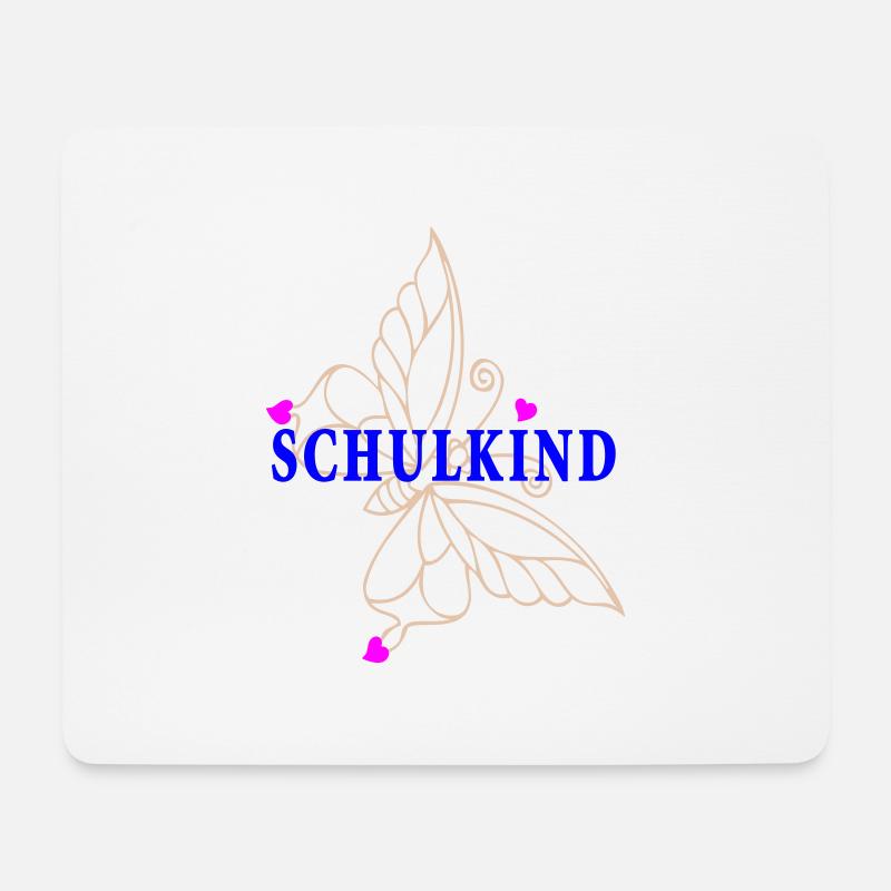 Schulkind Schmetterling - Mousepad (Querformat) - Weiß